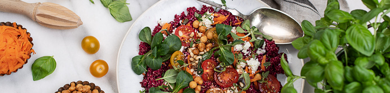 Couscous Salat mit Roter Rübe & Feta