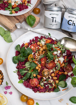 Couscous Salat mit Roter Rübe &amp; Feta