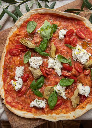 Pizza Margherita mit Topping